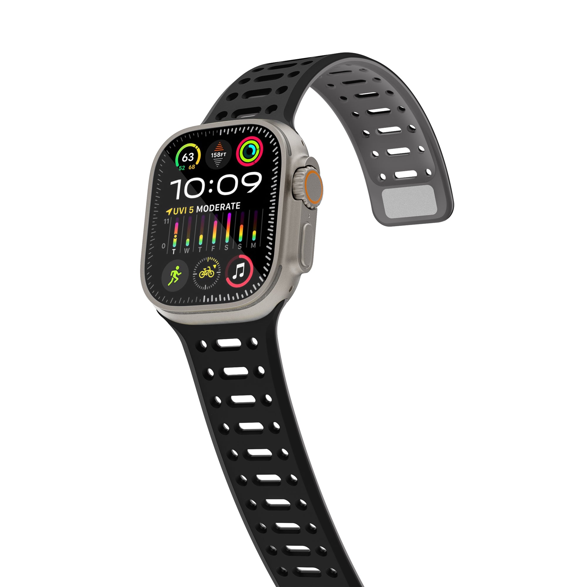 Tekne Combat Silicone Band|Black-Grey