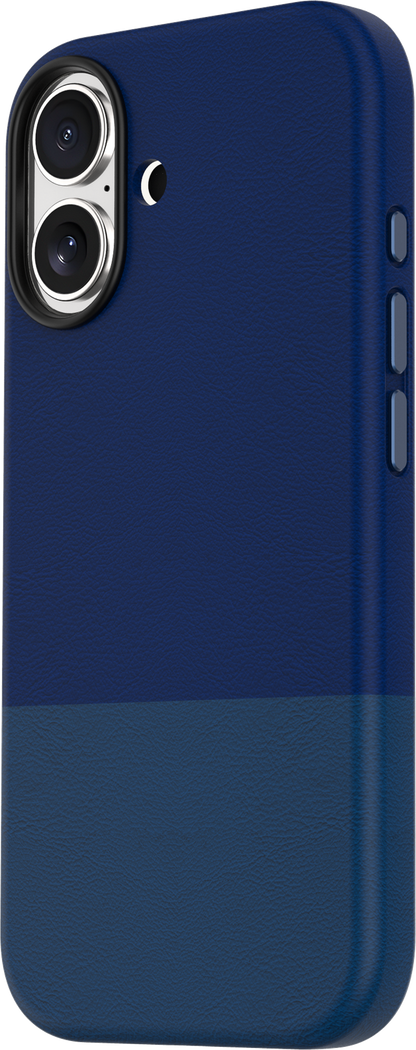 TEKNE DualTone Vegan Leather Case for iPhone 17 -Blue