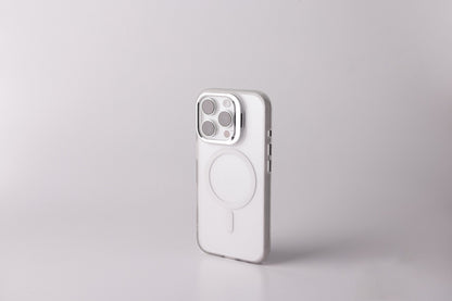 Tekne CRYSTAL Case with Metal Camera Stand for iPhone 16 Pro-White